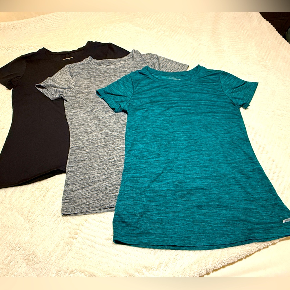 Three T-shirt Set Black, Heather Gray, Heather Teal